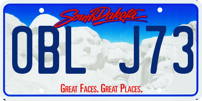 SD license plate 0BLJ73
