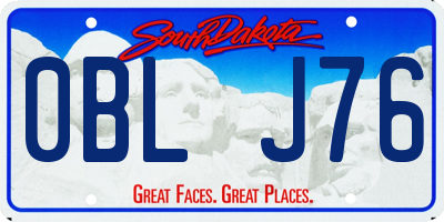 SD license plate 0BLJ76