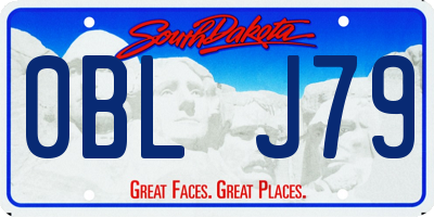 SD license plate 0BLJ79