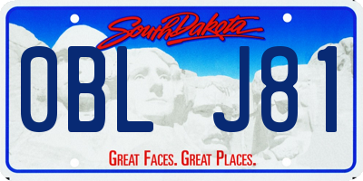 SD license plate 0BLJ81