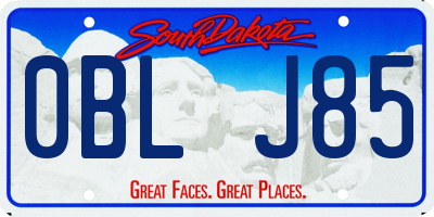 SD license plate 0BLJ85