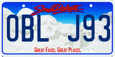 SD license plate 0BLJ93