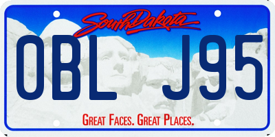 SD license plate 0BLJ95