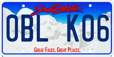 SD license plate 0BLK06