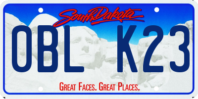 SD license plate 0BLK23