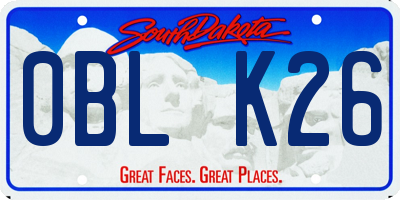 SD license plate 0BLK26