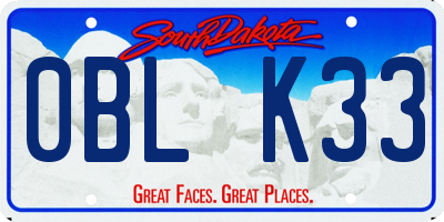 SD license plate 0BLK33