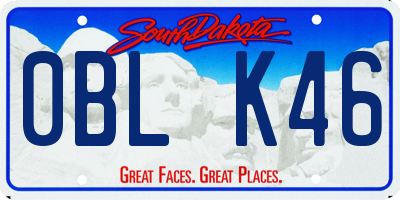 SD license plate 0BLK46