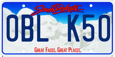 SD license plate 0BLK50