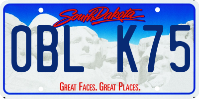 SD license plate 0BLK75