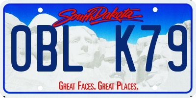 SD license plate 0BLK79