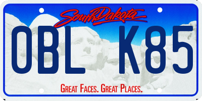 SD license plate 0BLK85