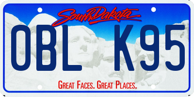 SD license plate 0BLK95