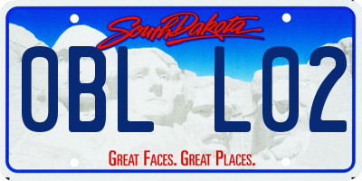 SD license plate 0BLL02