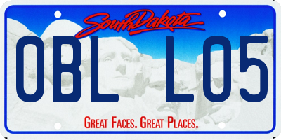 SD license plate 0BLL05