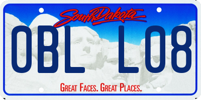 SD license plate 0BLL08