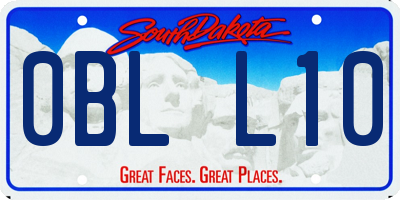 SD license plate 0BLL10
