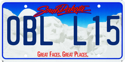 SD license plate 0BLL15