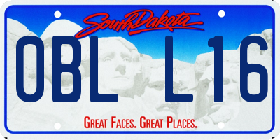 SD license plate 0BLL16