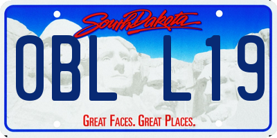 SD license plate 0BLL19