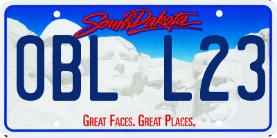 SD license plate 0BLL23