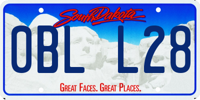 SD license plate 0BLL28