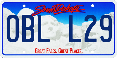 SD license plate 0BLL29