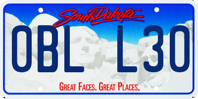 SD license plate 0BLL30