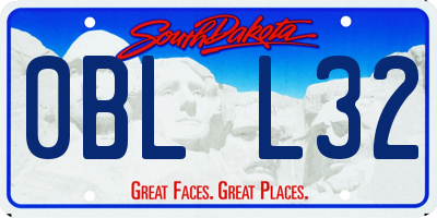 SD license plate 0BLL32