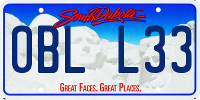 SD license plate 0BLL33