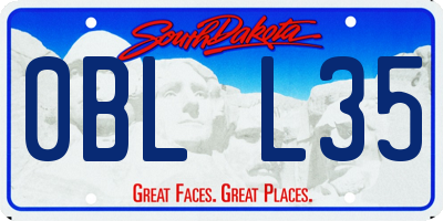 SD license plate 0BLL35