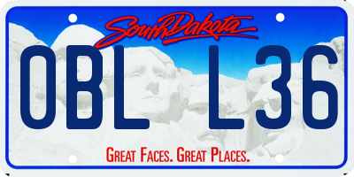 SD license plate 0BLL36