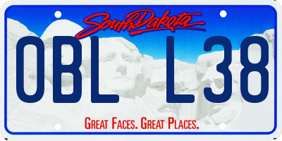 SD license plate 0BLL38