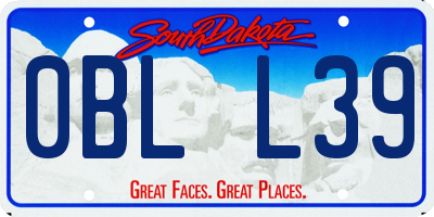 SD license plate 0BLL39