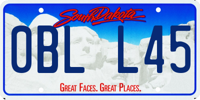 SD license plate 0BLL45