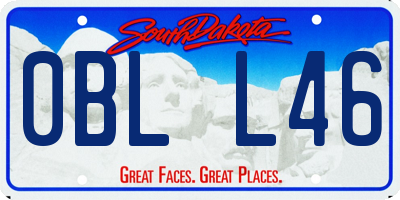 SD license plate 0BLL46