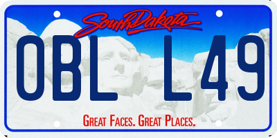 SD license plate 0BLL49