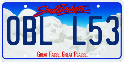 SD license plate 0BLL53