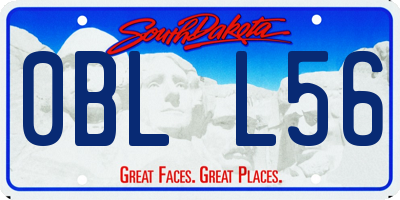 SD license plate 0BLL56