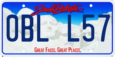 SD license plate 0BLL57