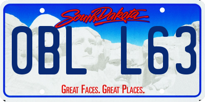 SD license plate 0BLL63