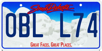 SD license plate 0BLL74