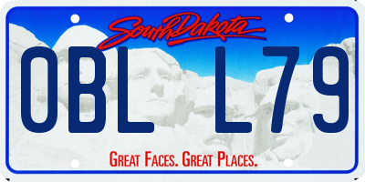 SD license plate 0BLL79