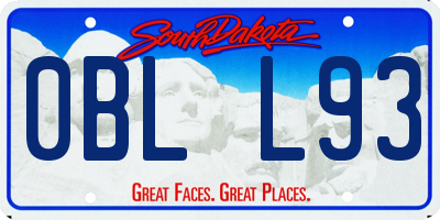 SD license plate 0BLL93