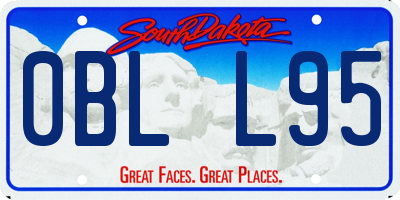 SD license plate 0BLL95