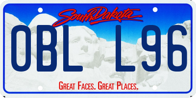 SD license plate 0BLL96