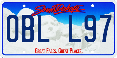SD license plate 0BLL97