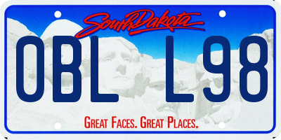 SD license plate 0BLL98