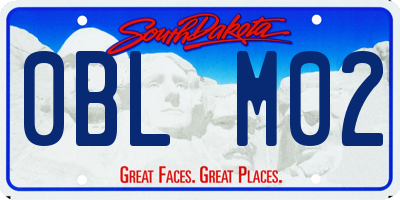 SD license plate 0BLM02