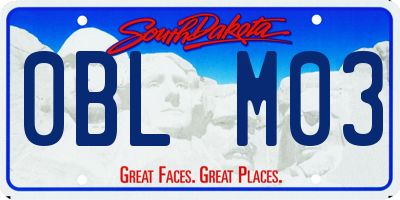 SD license plate 0BLM03